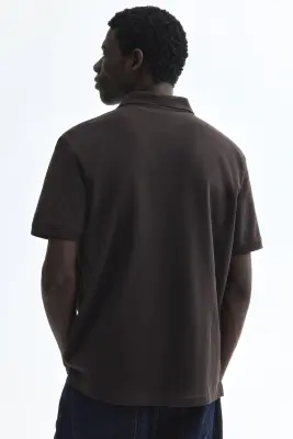 Polo Regular Fit - Marron foncé — photo 2