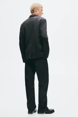 Pantalon chic Slim Fit en twill - Noir — photo 3