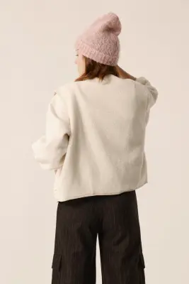 Veste maille sans manches Zlata Creme — photo 5