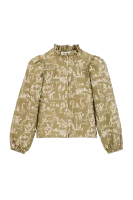 Chemise Elvy imprimé Toile de jeu kaki — photo 5