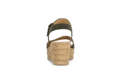 Sandales Gabor 44.651.80 Kaki - Cuir Nubuck Velcro Grande Pointure Femme — photo 4