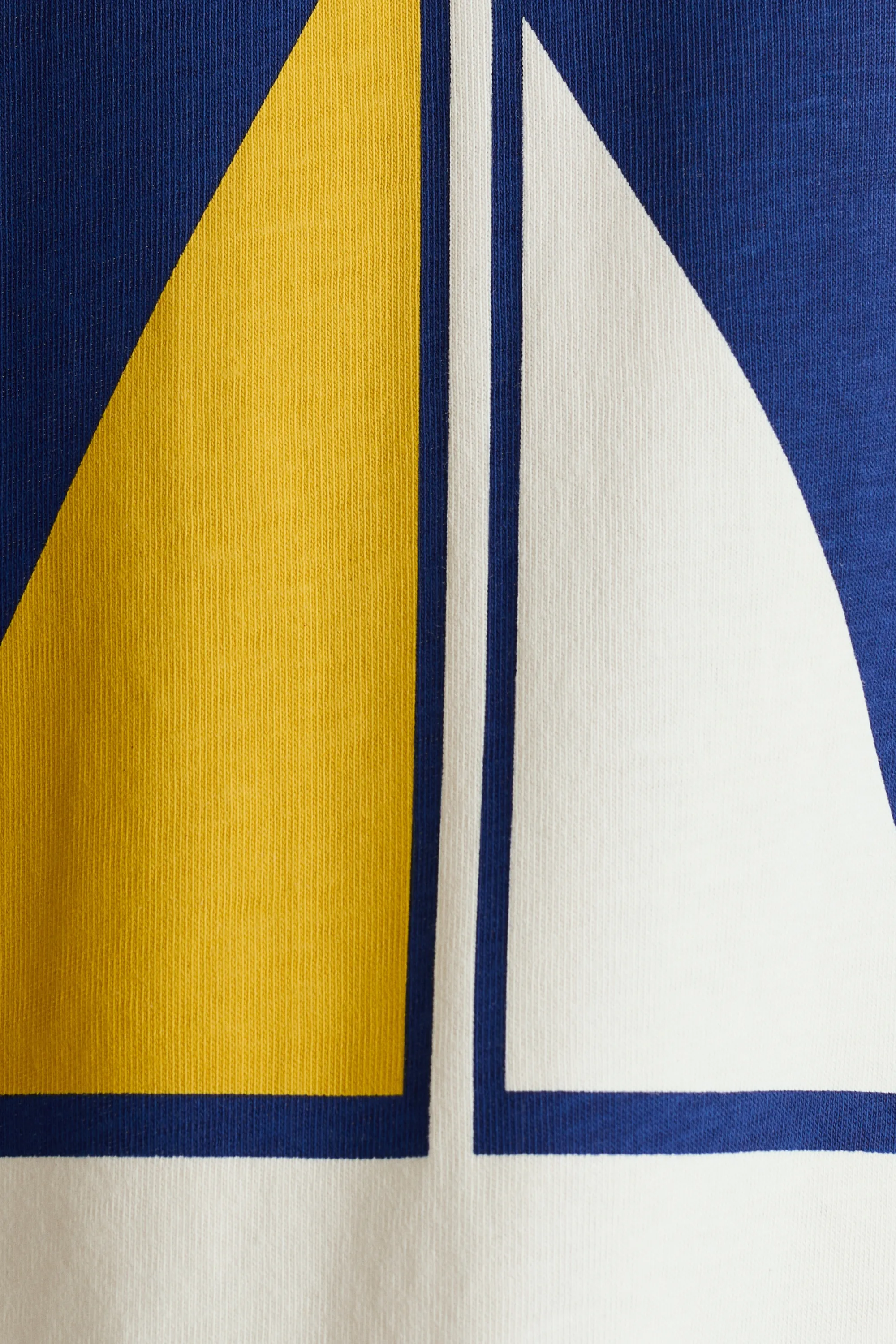 T-shirt imprimé en coton - Crème/Breeze