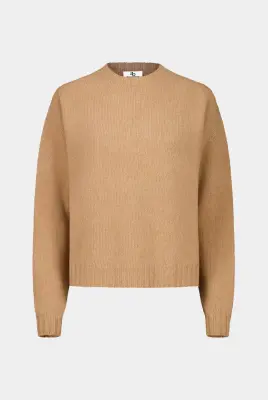 PULL LAINE MÉRINOS WOOLY - CAMEL — photo 2
