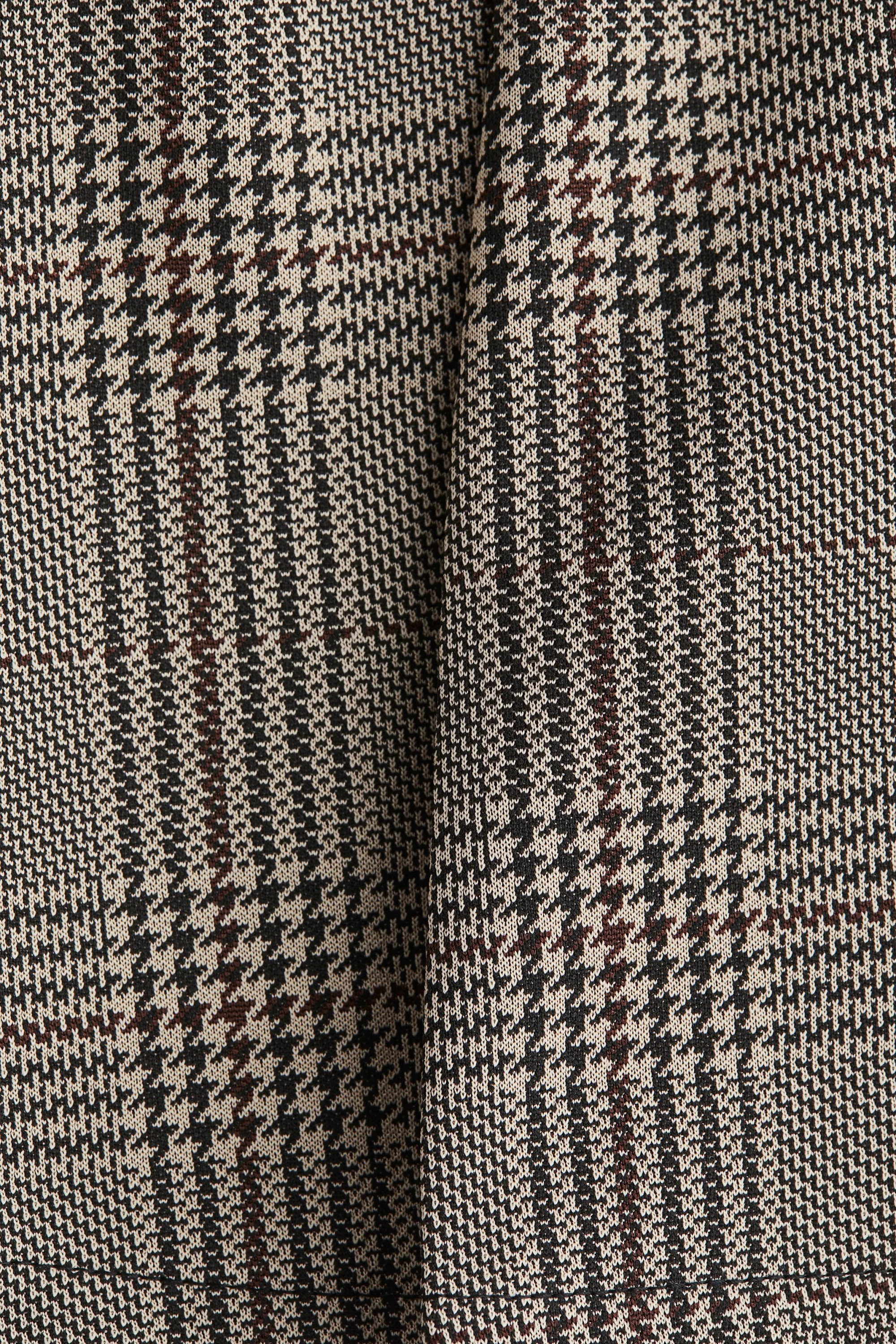 Top cintré - Marron foncé/carreaux