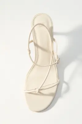 Sandales à talon avec brides fines - Blanc — photo 3