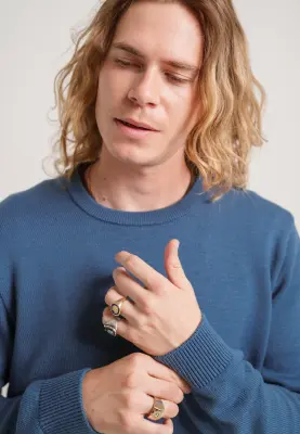 Le pull épais - Bleu tempête — photo 2
