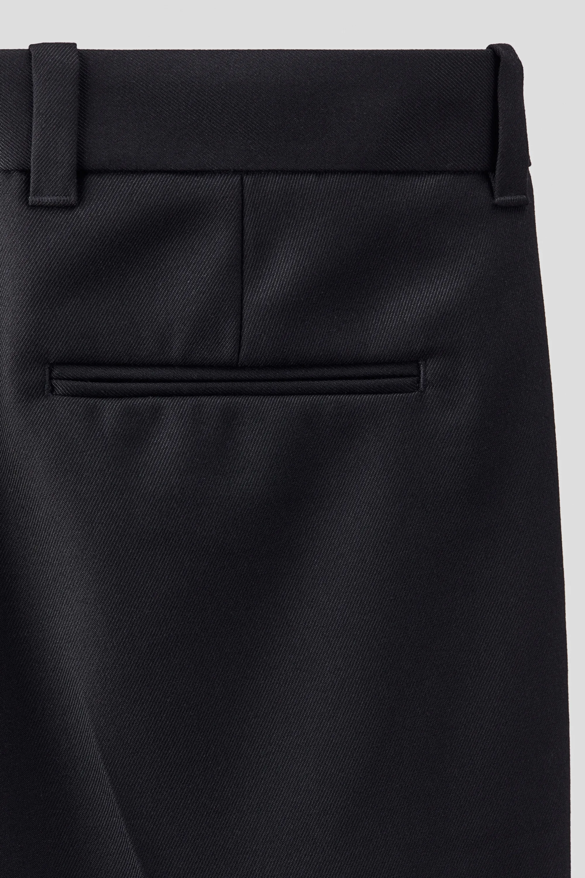 Pantalon bootcut en laine mélangée - Noir