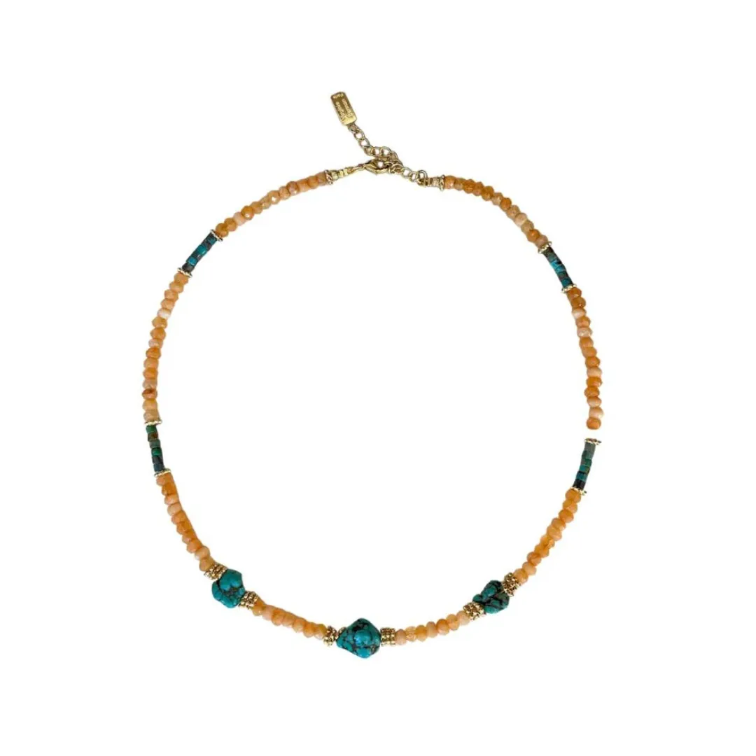 Collier Turquoise Agate - Virginie Berman