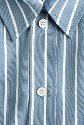 Chemise - Bleu clair/rayures tennis — photo 4