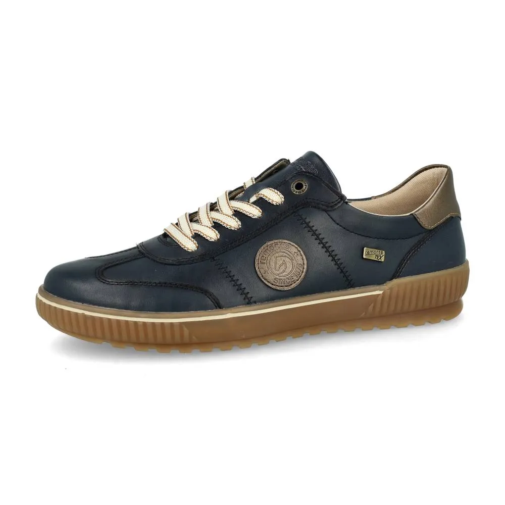 Baskets Remonte D0702-14 Bleues - Lacets Grande Pointure Femme
