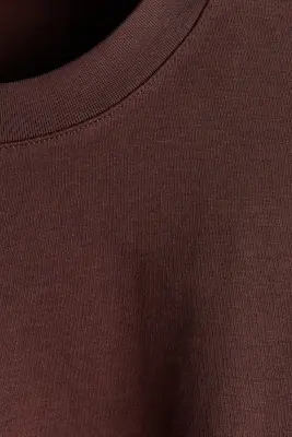 T-shirt Cooling Oversized Fit - Marron foncé — photo 4