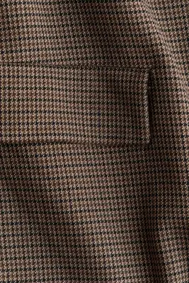 Blazer à col droit - Beige foncé/carreaux — photo 5