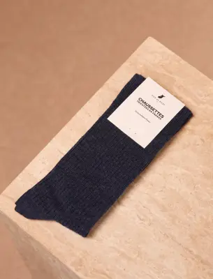 Chaussettes côtelées - Navy — photo 2