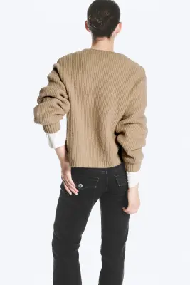 Cardigan doux en maille - Beige — photo 2
