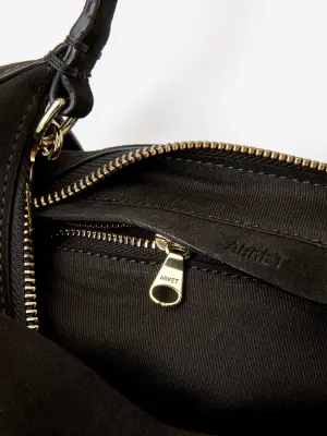 Sac en cuir suédé - Marron — photo 3