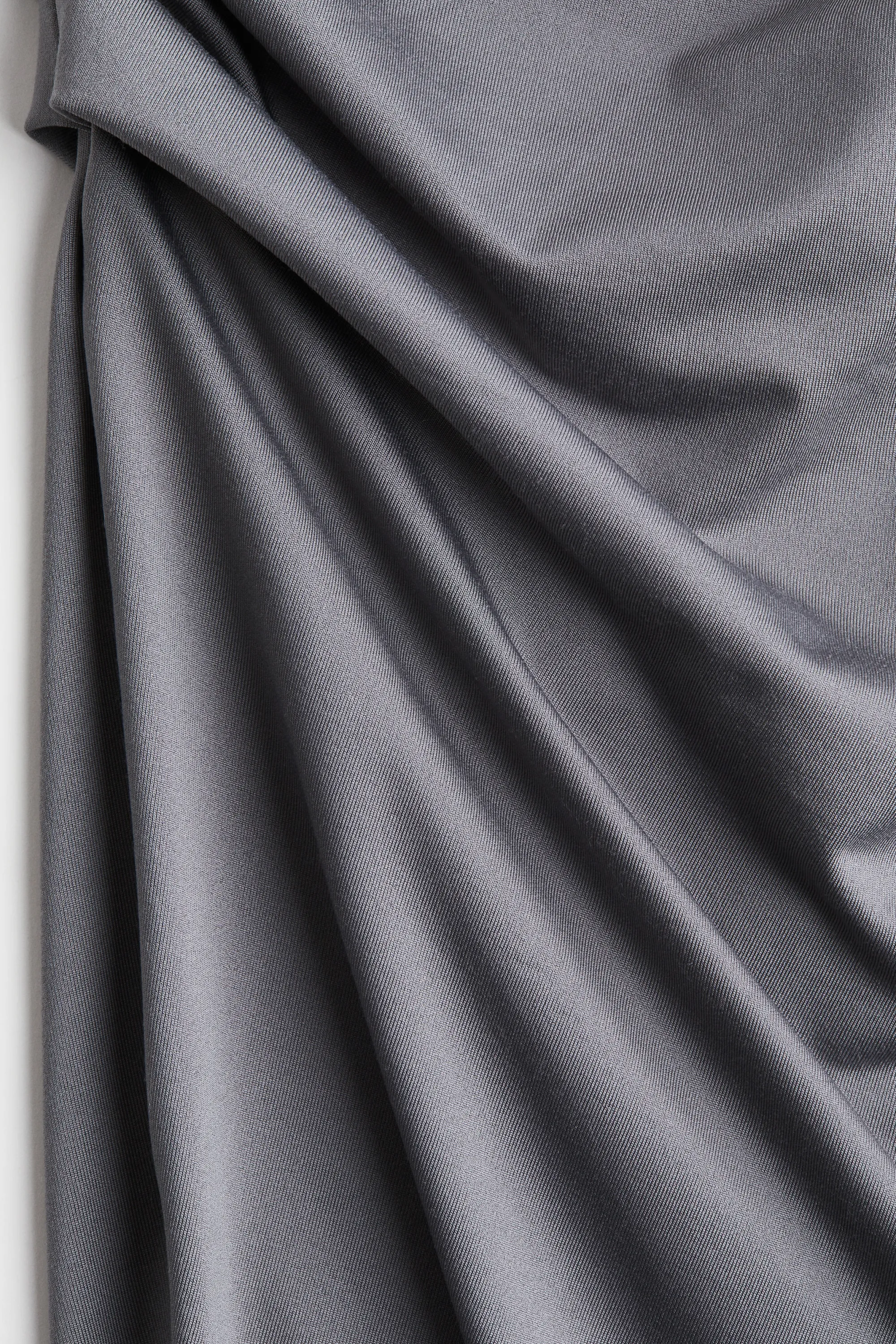 Robe moulante à effet drapé - Gris