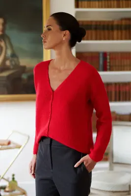 Serena Mohair Sweater - Red — photo 4