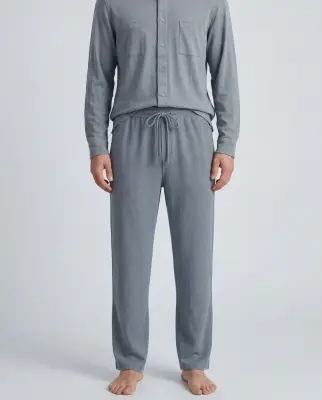 Pantalon Gris en Coton / Lin — photo 3