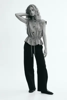Pantalon barrel - Noir — photo 1
