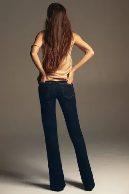Flared High Jeans - Bleu denim foncé — photo 2