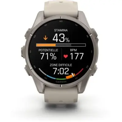 Garmin Fenix 9 amoled 43mm sapphire titane bracelet gris cendré/titanium 010-04761-01 — photo 3
