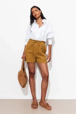 Short en gaze de coton Femme — photo 3