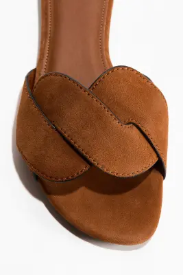 Sandales en cuir - Marron — photo 2