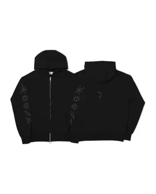 Sweatshirt poetic nocturnal double zip – black — photo 3
