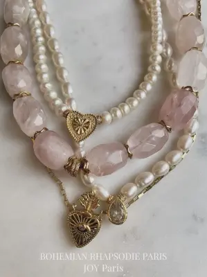 Nouveau ! BOHEMIAN RHAPSODIE PARIS Collier BR Coeur Sacré Tourmaline — photo 5