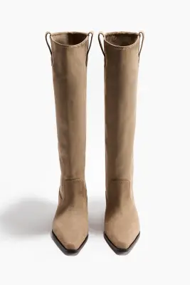 Bottes de hauteur genou - Beige — photo 2