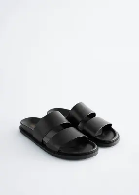 Sandales en cuir - Noir — photo 1