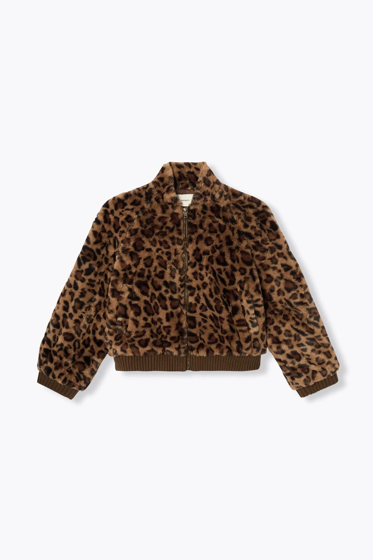 Blouson zippé en moumoute