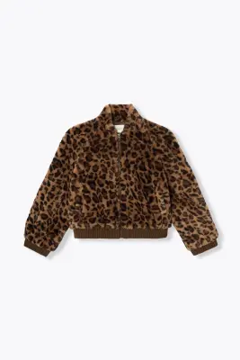 Blouson zippé en moumoute