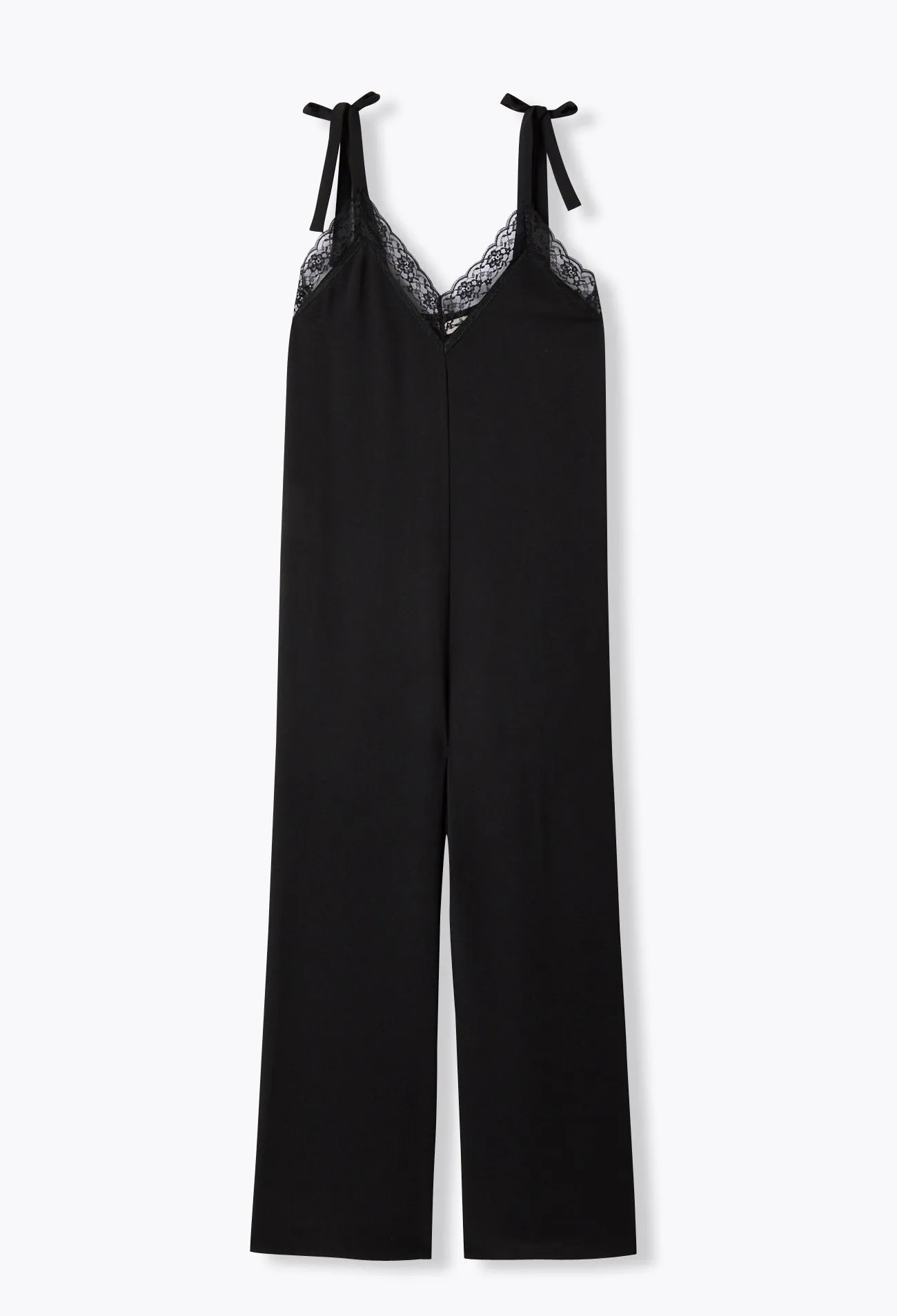 Combi-pantalon détail dentelle
