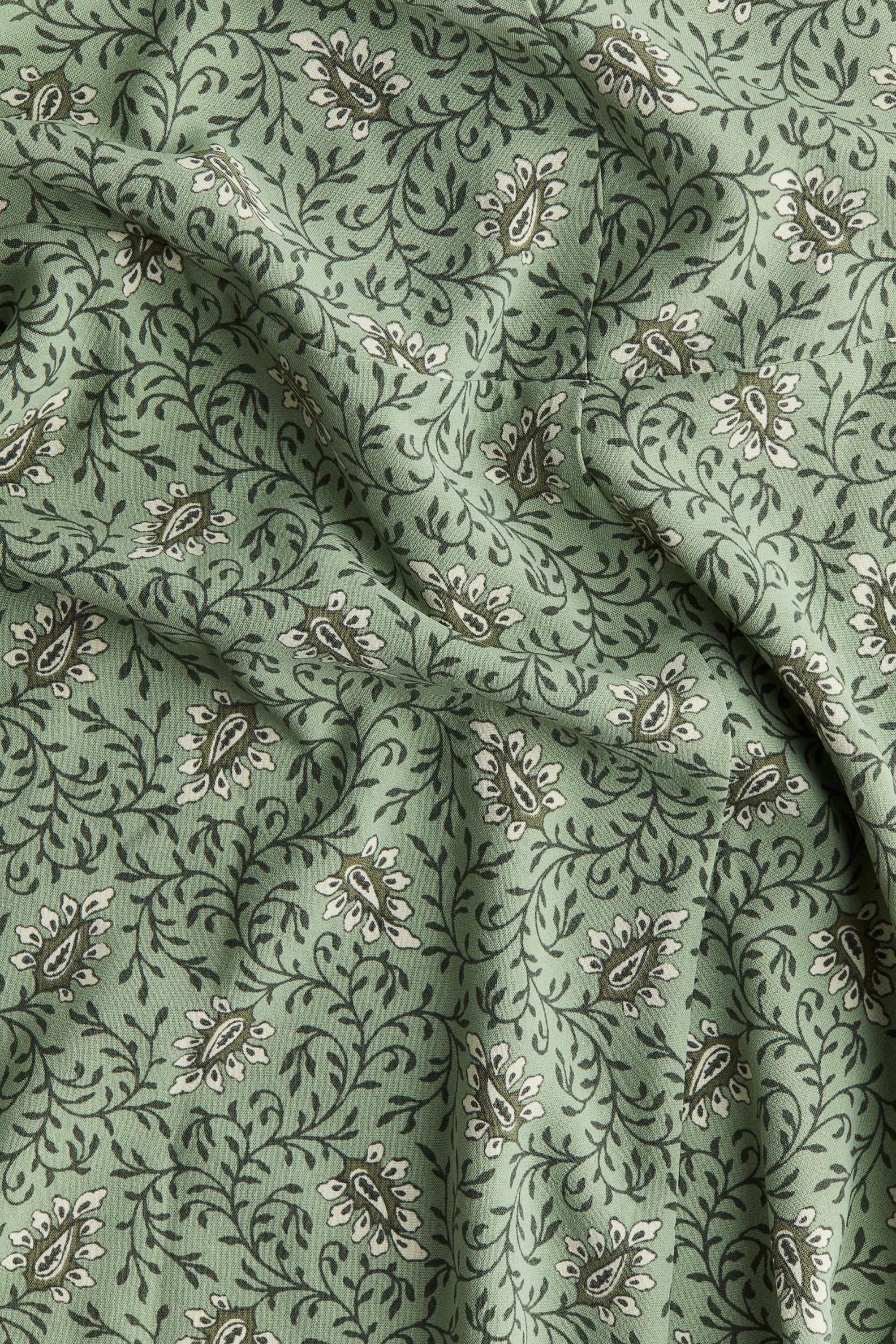 Robe évasée - Vert/motif