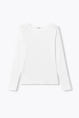 T-shirt côtelé manches longues
