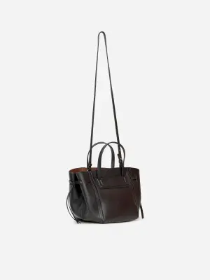 Sac fourre-tout en cuir - Noir — photo 4