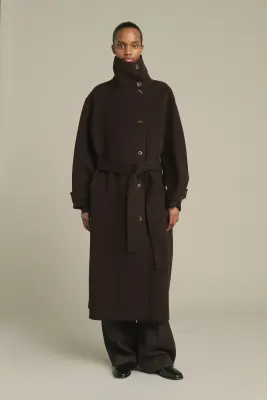 MANTEAU JAMES MARRON FONCÉ — photo 1