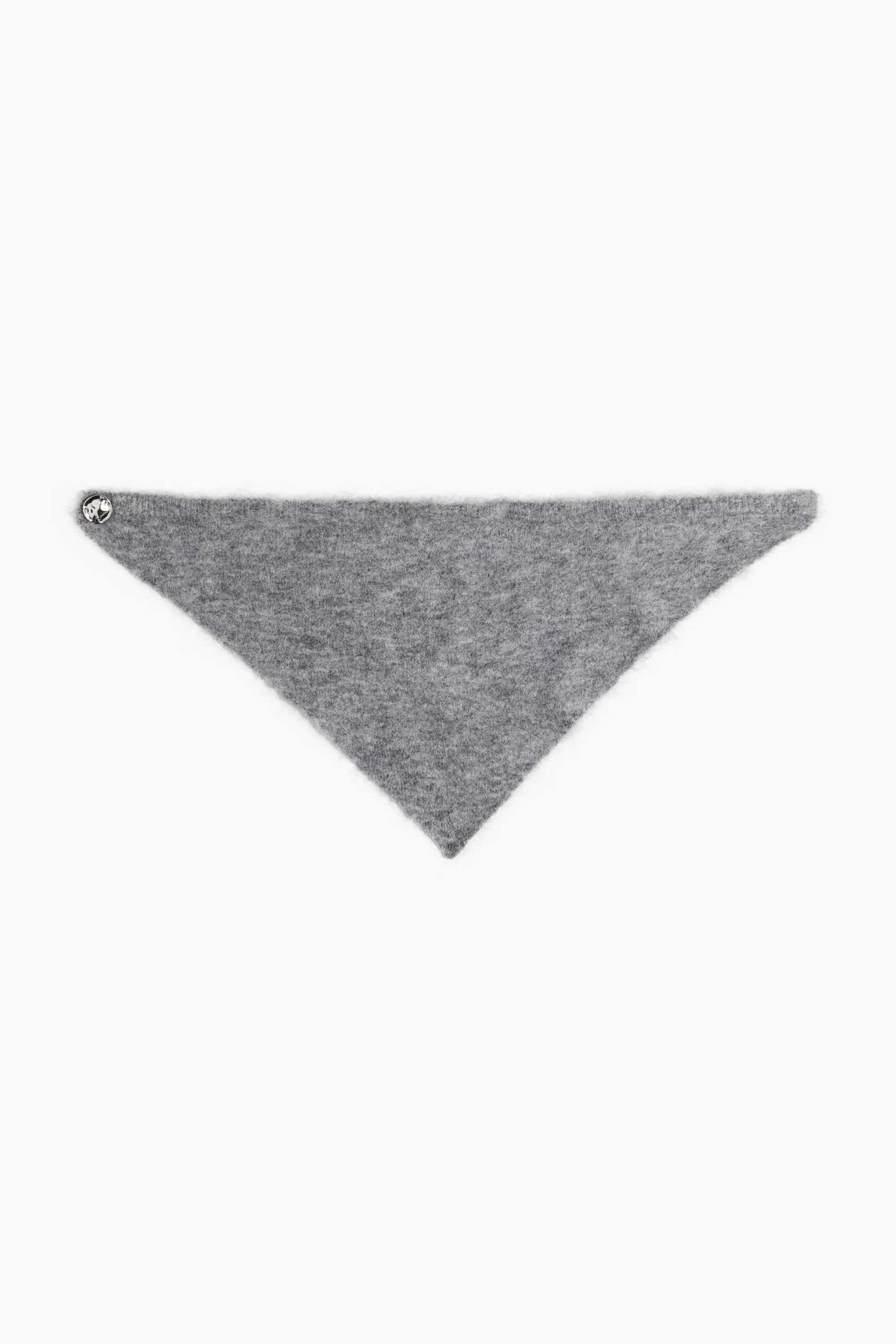 Foulard triangulaire en mohair mélangé - Gris chiné