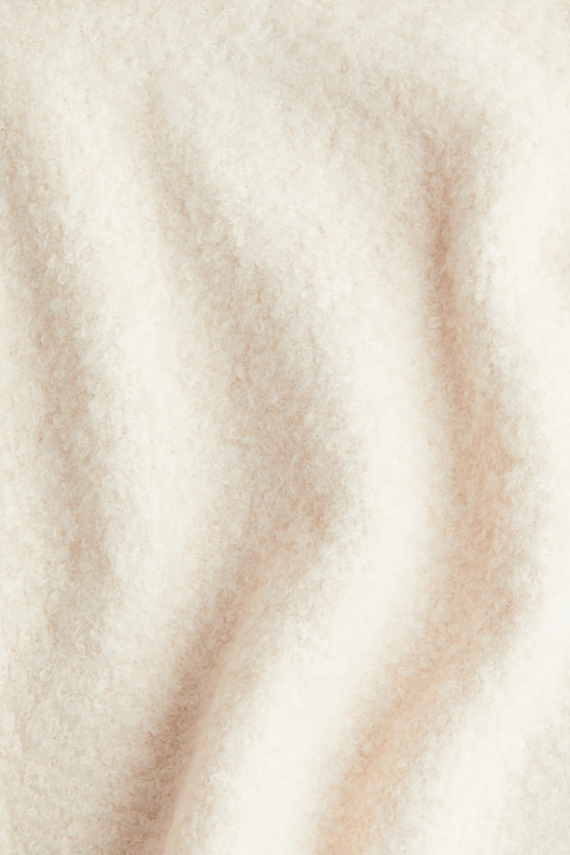Mini short en maille bouclette - Beige clair