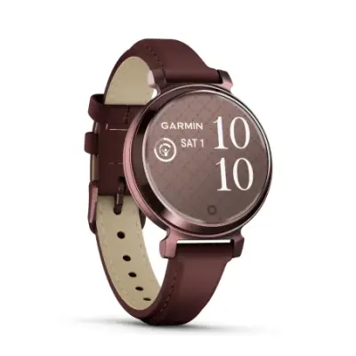 Garmin Lily 2 Classic Dark Bronze bracelet cuir acajou 010-02839-03 — photo 3