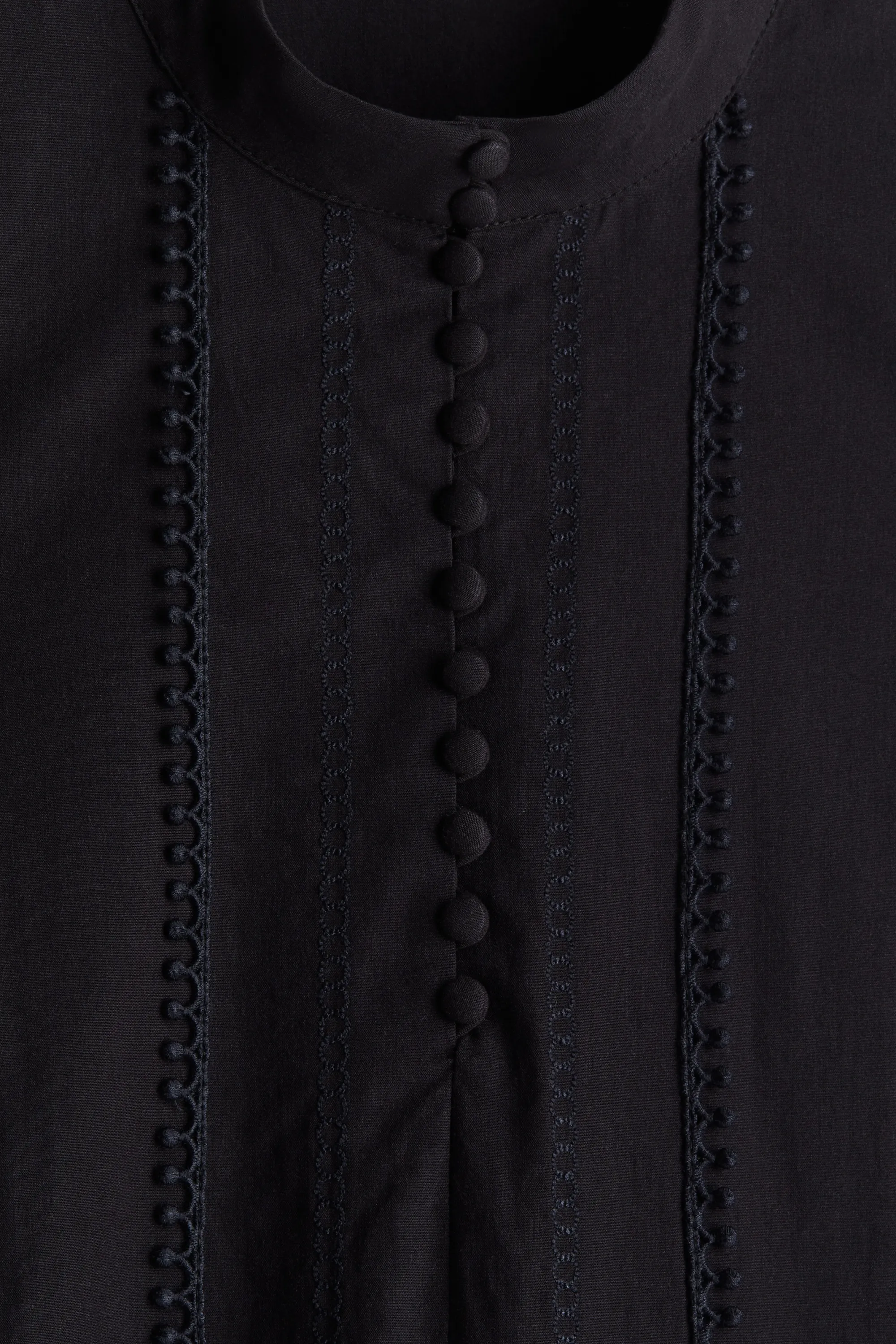 Robe à galons picots - Noir