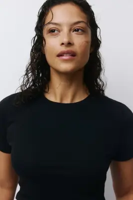 T-shirt en coton - Noir — photo 2