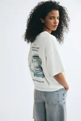 T-shirt oversize imprimé - Blanc/Condé Nast Traveller — photo 3