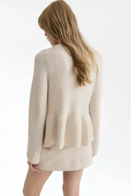 Pull péplum - Beige clair — photo 3