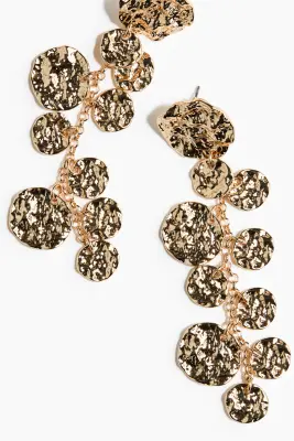 Boucles d'oreilles pendantes - Doré — photo 3