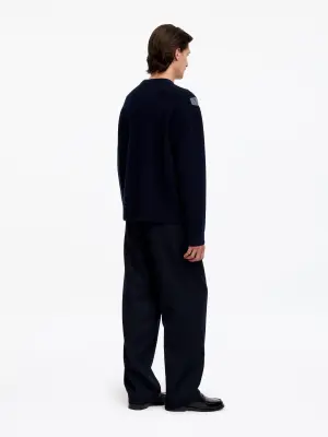 Pull à losanges - Carreaux/Bleu marine foncé — photo 2