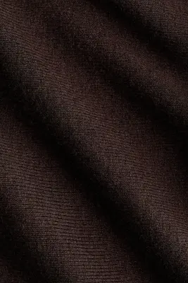Top à encolure en V en maille - Marron foncé — photo 4