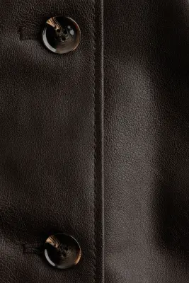 Veste en tissu enduit - Marron foncé — photo 4