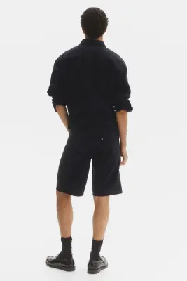 Short Relaxed Fit en denim - Noir denim — photo 2